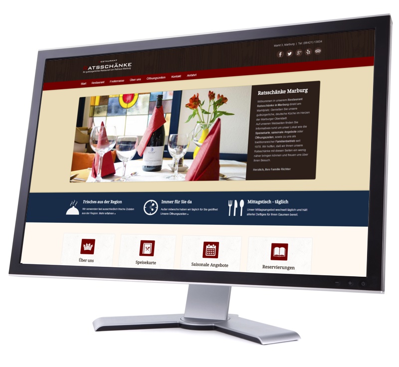 referenz webseite restaurant ratsschaenke marburg